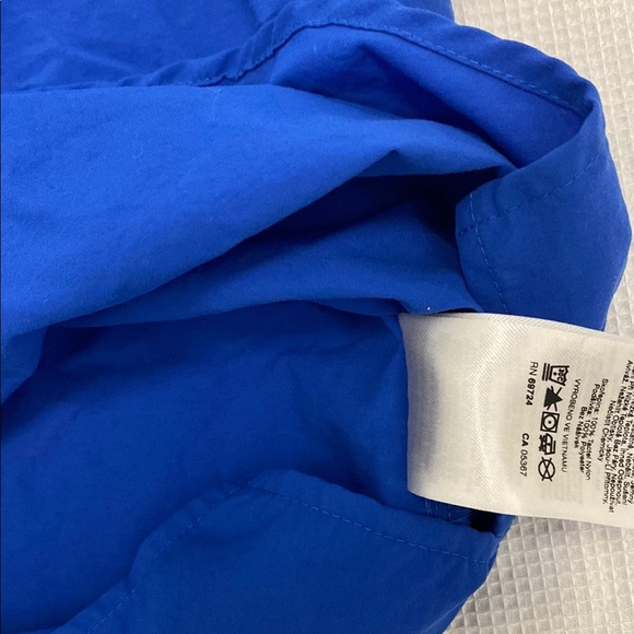 Vibrant Blue Women's Button Down Shirt - Picture 6 of 7